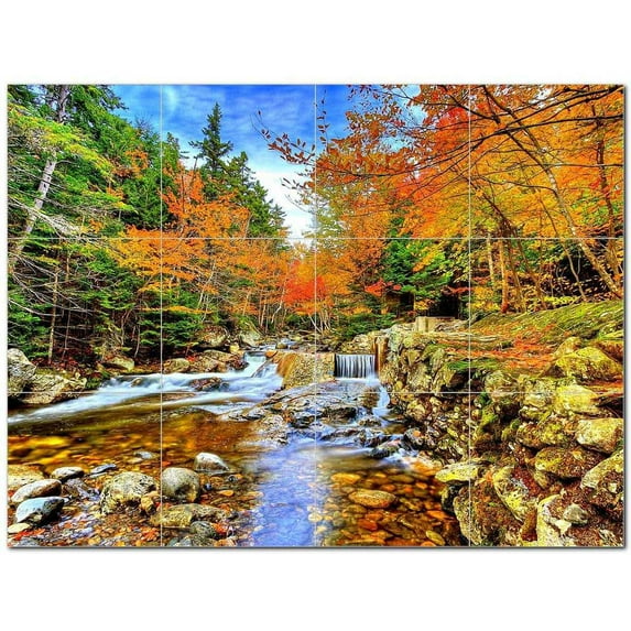 Waterfalls Ceramic Tile Mural Kitchen Backsplash Bathroom Shower 401813-L43