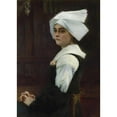 thumbnail image 2 of Pascal-Adolphe-Jean Dagnan-Bouveret 14x18 Gold Ornate Wood Frame and Double Matted Museum Art Print Titled - Breton Girl, 2 of 4