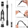 thumbnail image 4 of Juego de destornilladores - Juego de mini destornilladores 115 en 1 Juego de herramientas Juego de destornilladores de precisión con puntas Torx con eje flexible para iPhone, computadora portátil,, 4 of 6