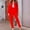 Red, variant on WXLWZYWL Womens Suits Blazer and Pants Long Sleeve Solid Suit Pants Casual Elegant Business Suit Sets Pink