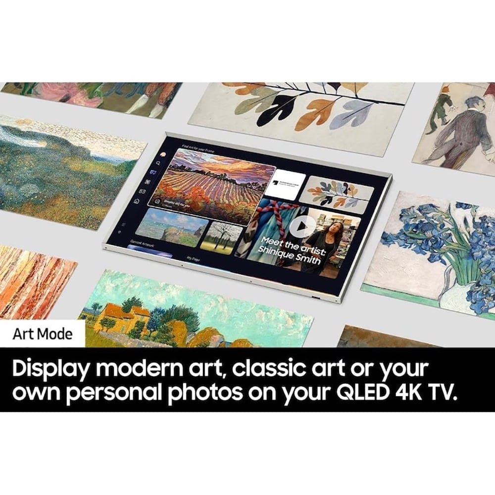 Open Box Samsung 55" Class QLED 4K LS03D The Frame Series Quantum HDR Smart TV with Dolby Atmos, Anti-Reflection, Customizable Frame, Slim Fit Wall Mount with Alexa Built-In (QN55LS03D, 2024) -