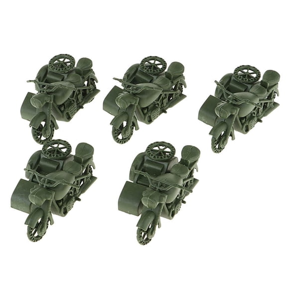 5pcs German Soldier Motorcycle Model Wargame Scenery Layouts -