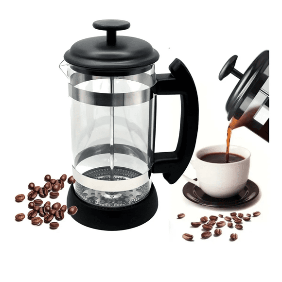 Cafetera De Prensa Francesa 1000ml De Vidrio Y Acero Inox Xtellar negro