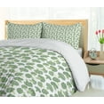 thumbnail image 5 of Ambesonne Vegetables Duvet Cover Sets, Hatched Broccoli Pattern, 2-King, Fern Green Pale Green, 5 of 7