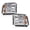 Clear Lens Chrome Housing Amber Reflector, variant on PIT66 LED DRL Headlights Lamps Fit For 2005-2007 F250 F350 F450 F550 Super Duty/2005 Ford Excursion