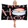 thumbnail image 1 of Toalla de playa Rectangular con dibujos animados navideños, muñeco de nieve, diseño impreso Digital, toallas de baño, regalo de viaje para acampar, niños y adultos, 1 of 4