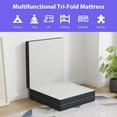 thumbnail image 3 of NovaCraft 3 inch Tri Fold Folding Mattress with Cover, Cooling Gel Memory Foam Mattress for a Cool Sleep & Pressure Relief, Medium Firm Mattress Pad Mattresses CertiPUR-US Certified Small Twin, 3 of 14