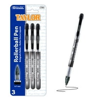 BAZIC Taylor Black Rollerball Pen 0.7mm w/ Regulator, (3/Pack), 24-Pack
