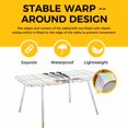 thumbnail image 4 of Happy Easter Table Cloths for 8 Foot Rectangle Tables, Black and White Carrots Colorful Plaid Patio Waterproof Elastic Fitted Tablecloths, Washable Rectangular Table Cover for Camping, 4 of 8