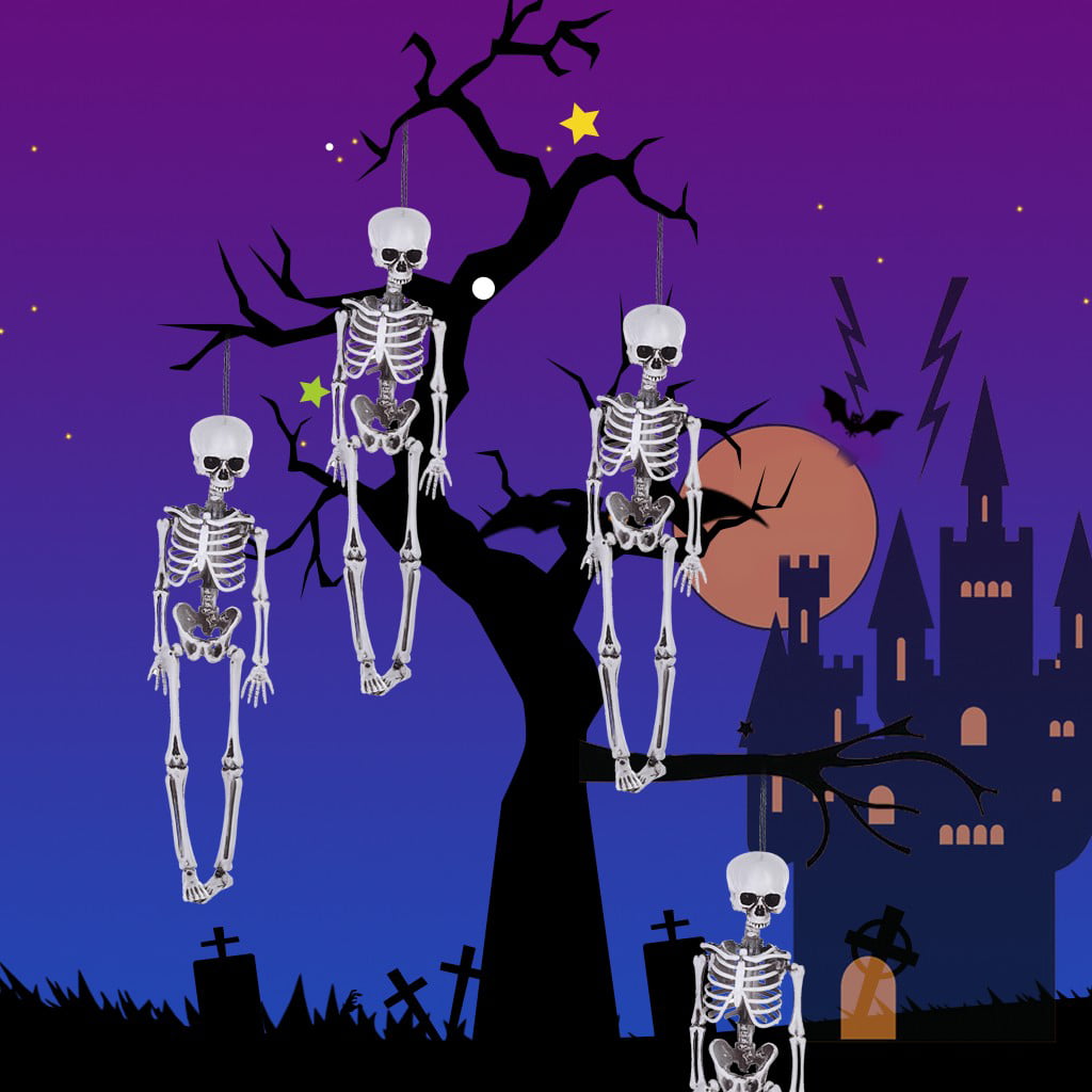 1 Halloween Prop Party Decoration Glitter Sparkle Creepy Scary Skeleton 16" 