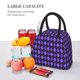 thumbnail image 5 of Disketp purple argyle Bolsa Térmica para Almuerzo, Lonchera con Abertura Amplia y Gran Capacidad, Organizador Reutilizable para Mujeres, Hombres y Adultos, 5 of 6