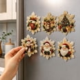 thumbnail image 3 of 6 Piece DIY Diamond Painting Fridge Magnets Kit Pearl Decor Craft Set with Christmas Holiday Character and Tree Designs, 3 of 4
