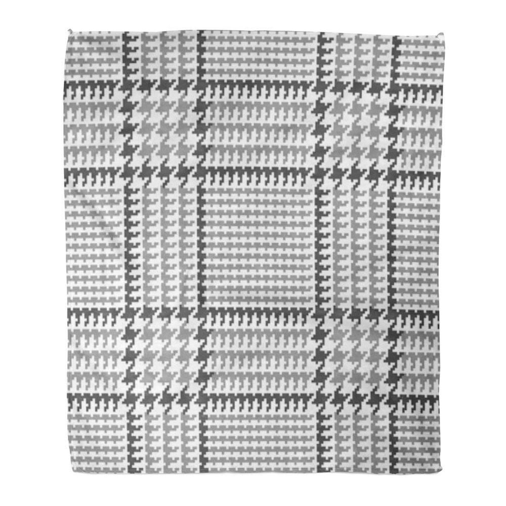 LADDKE Flannel Throw Blanket Glen Plaid Pattern Printing Pattern in ...