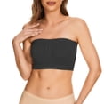 thumbnail image 6 of Tbopshirt 3 Pack Strapless Bras for Women Bandeau Bra No Padding Seamless Wireless Push Up Bra Ruched Front Breathable Mesh Side Comfort Tube Top Basic Bralette Top, 6 of 8