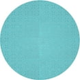 thumbnail image 1 of Ahgly Tapis Rond Lavable en Machine Intérieur Transitionnel Turquoise Foncé Vert, 3 Pieds Rond, 1 of 7