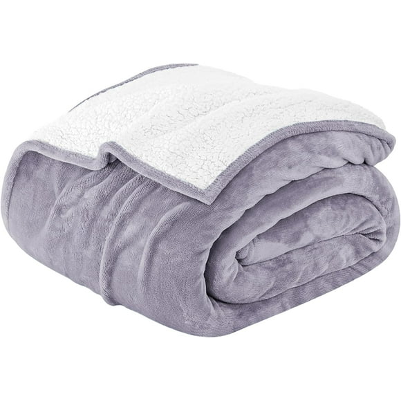 Cobija King Size Bluelander, Tipo Borrego Térmico, Gris