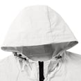 thumbnail image 5 of GUZOM Mens Breathable Sun Protection Hoodie UPF 50+ Quick Dry Lightweight Stretch Packable Fishing Shirt Long Sleeve Zip Jacket White,Size S, 5 of 9