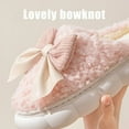 thumbnail image 6 of Women's Lovely Bowknot Comfortable Cotton Slippers for Indoor Home House Walking, 6 of 15