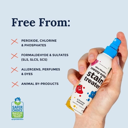 Miss Mouth's Messy Eater Stain Treater Spray - 4oz Stain Remover - Newborn & Baby Essentials - No Dry Cleaning Food, Grease, Coffee Off Laundry, Underwear, Fabric