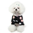 thumbnail image 4 of EFINNY Waterproof Winter Warm Pet Dog Clothes Polka Dots Plush Down Coat Jacket Jumpsuit Puppy Clothes Small Dog Chihuahua Costume, 4 of 5