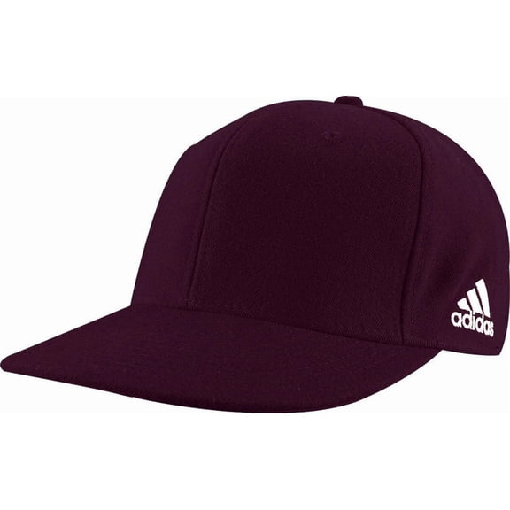 Adidas Flat Visor Flex Hat Cap Tennis Golf New (Maroon Small/Medium)