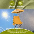 thumbnail image 5 of Young Wood Portable Camping Chair with Shade Canopy and Side Pocket Design, Turmeric, 2pcs, 5 of 7