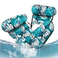 thumbnail image 6 of Premium Inflatable Pool Lounge Chair with Headrest – Heavy Duty Floating Raft for Adults – Comfortable Blow Up Chair for Pool, Beach or Lake – Blue Tropical Design (30"x16"x24") – Supports 300lbs, 6 of 7
