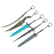 iirukaa Game ER Dark Moon Greatsword Keychain Weapon Keychain Pendant Ornament Game Props Accessories Merch Creative Lightweight