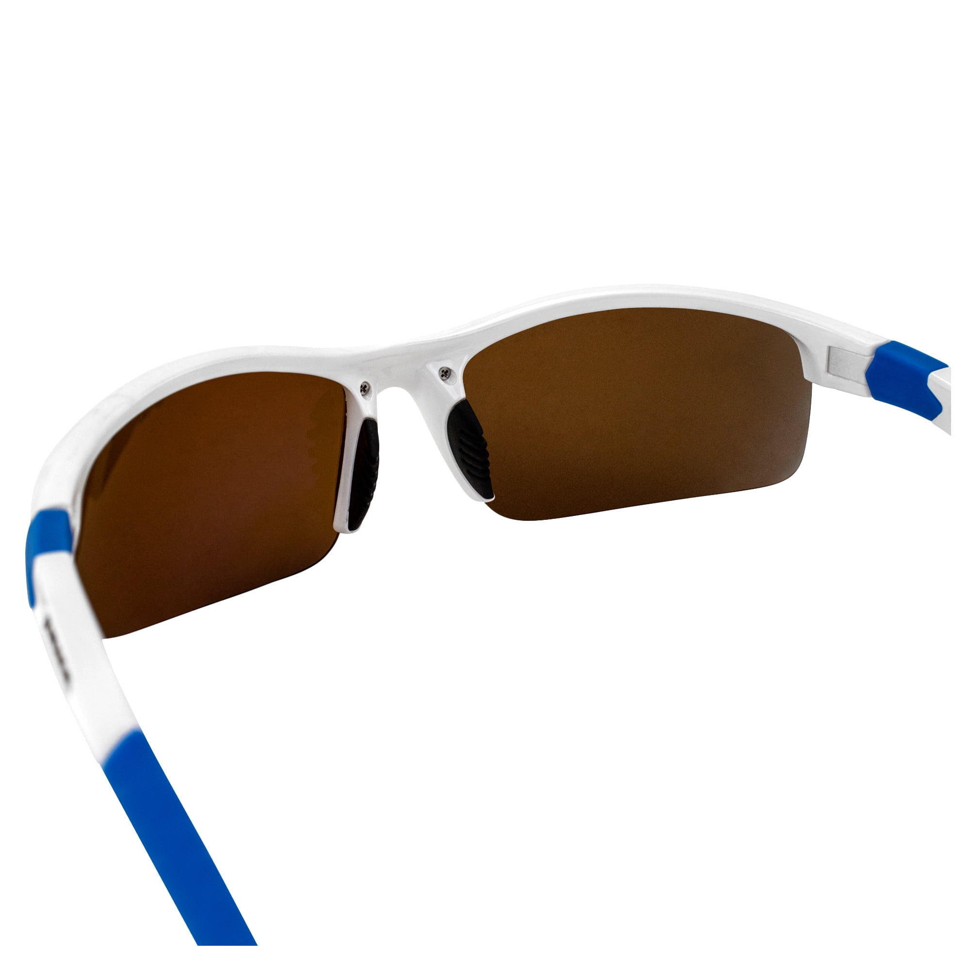 Maxx Switchback Brown Polarized Lenses White Frame Sports Sunglasses