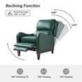 thumbnail image 4 of 14 Karat Home Leather Recliner Chair Set of 2 with Adjustable Backrest & Footrest for Bedroom, Green, 4 of 5