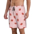 thumbnail image 2 of Naloa Hand Drawn Strawberry Men's Beach Shorts, Surfing shorts, Swim trunks, Quick Dry Swim Trunks for Surfing Beach Fun - Medium, 2 of 9