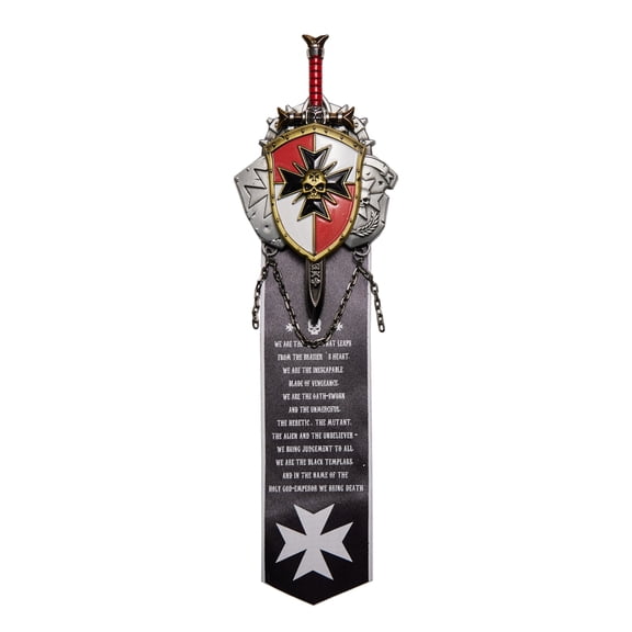 Starforged Black Templar Sword Brethren Crusade Shield Warhammer 40K Brooch Pin Badge