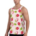 thumbnail image 2 of Fotbe Hand Drawn Strawberry Pattern Men's Quick Dry Workout Tank Top Gym Muscle Tee Fitness Bodybuilding Sleeveless T Shirt Breathable Workout Shirt-X-Large, 2 of 9