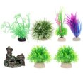 thumbnail image 1 of 1 Set Fake Aquatic Plant Fish Tank Landscape Prop Underwater Mountain Set Aquarium Plants, 1 of 9