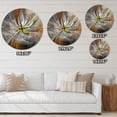 thumbnail image 4 of Designart Fleur fractale jaune symétrique horloge murale, 4 of 4