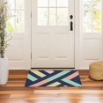 thumbnail image 3 of Yayeee Doormat for Indoor Entrance 32" x 20" Non Slippery Floor Rug, Green Stripes, 3 of 8