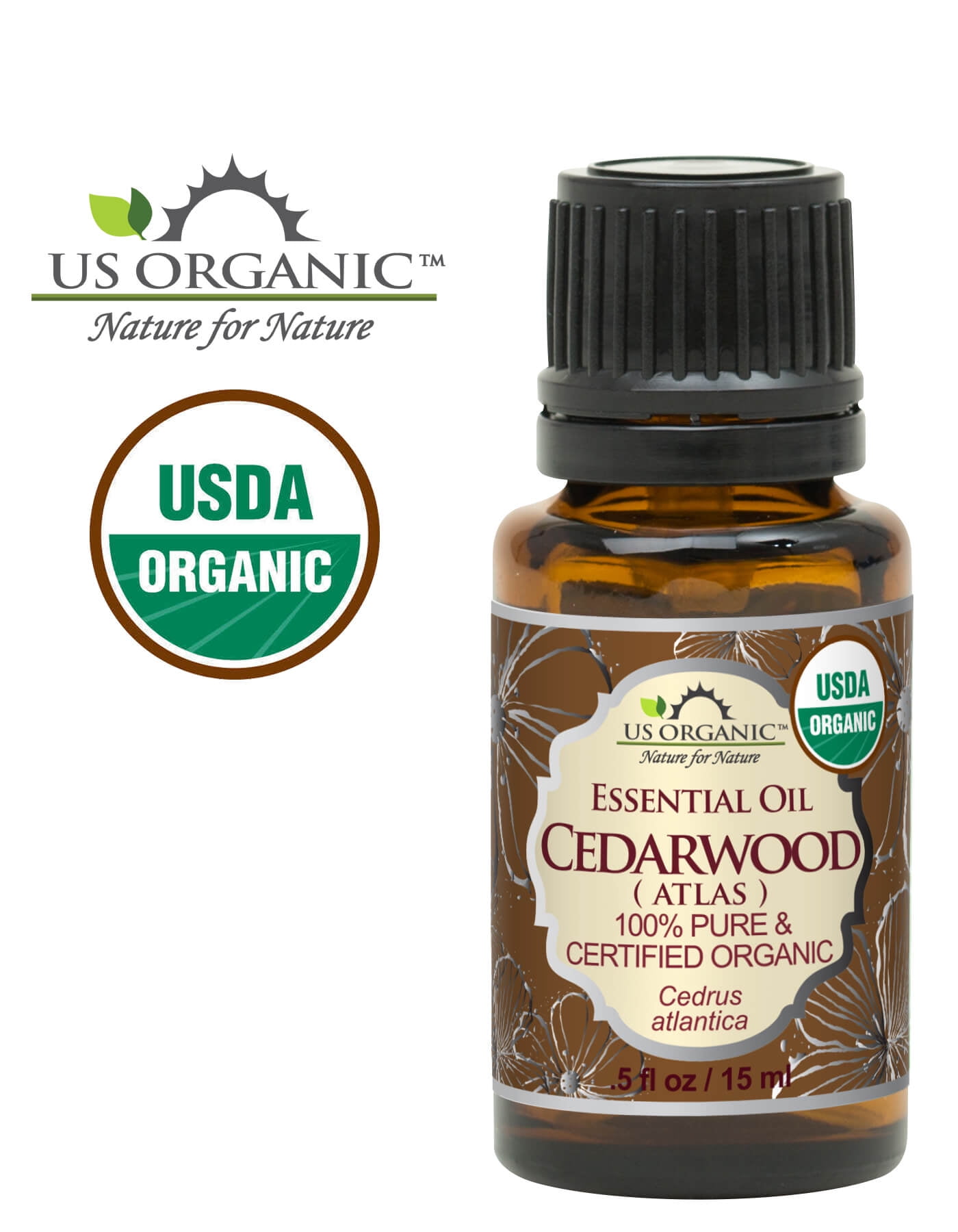 US Organic Cedarwood Essential Oil, 100% Pure Certified USDA Organic