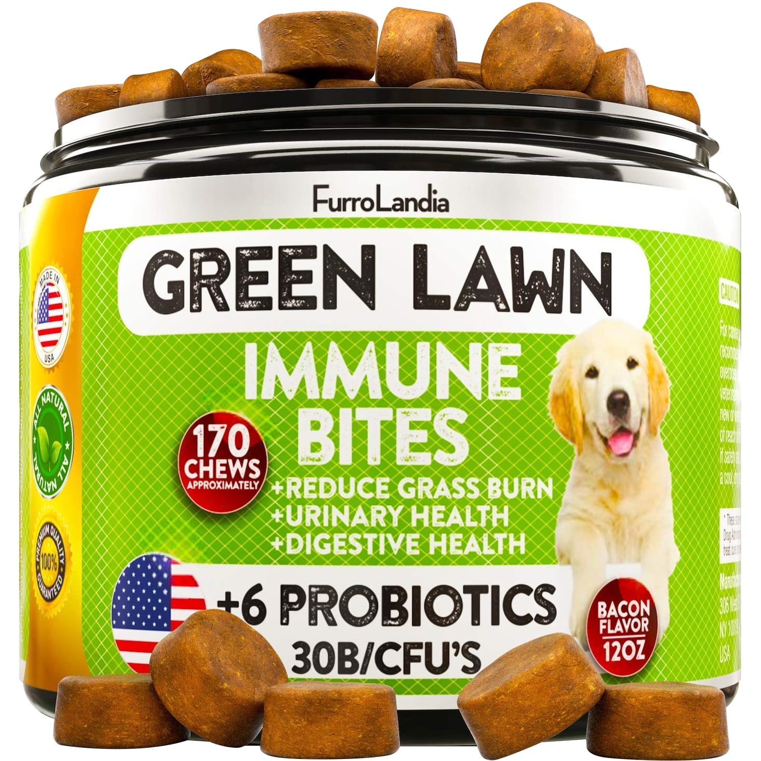 FurroLandia Grass Saver for Dogs, Dog Pee Grass Defense Digestive & Immune Health Supplement for