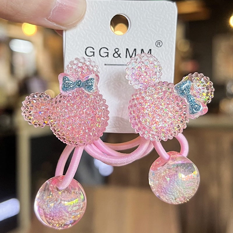 2 Pieces Cute Animal Princess Headwear Elastic Hair Bands for Kids Girls Hair Accessories Children Hair Ropes