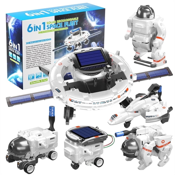 STEM Projects for Kids Ages 8-12, 6-in-1 Solar Robot Space Toys Building Science Kits Gifts for 7 9 10 11 13 14 Year Old Boys Girls Teen
