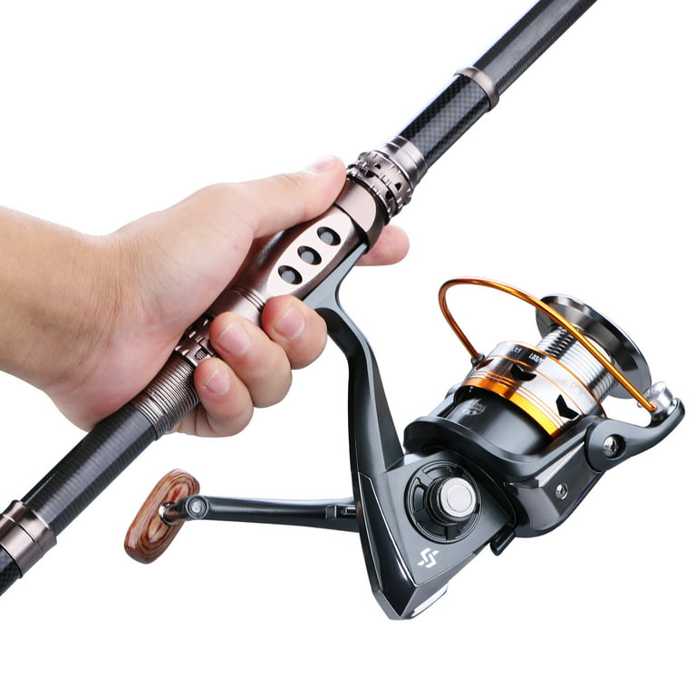 Sougayilang Telescopic Fishing Rod and Reel Combo Spinning Reel Fishing  Gear Kit for Beginner Adults