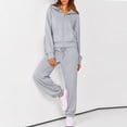 thumbnail image 2 of Evdexr Sweatsuits for Women 2 Piece Outfits Long Sleeve Hooded Zip Up Hoodie & Sweatpants Lounge Set Fall 2026 Drawstring Lounge Travel Tracksuits with Pockets M, 2 of 6