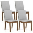 thumbnail image 1 of Costway Upholstered Dining Chairs Set of 4 with Nailhead Trim Rubber Wood Legs Padded Seat, 1 of 9