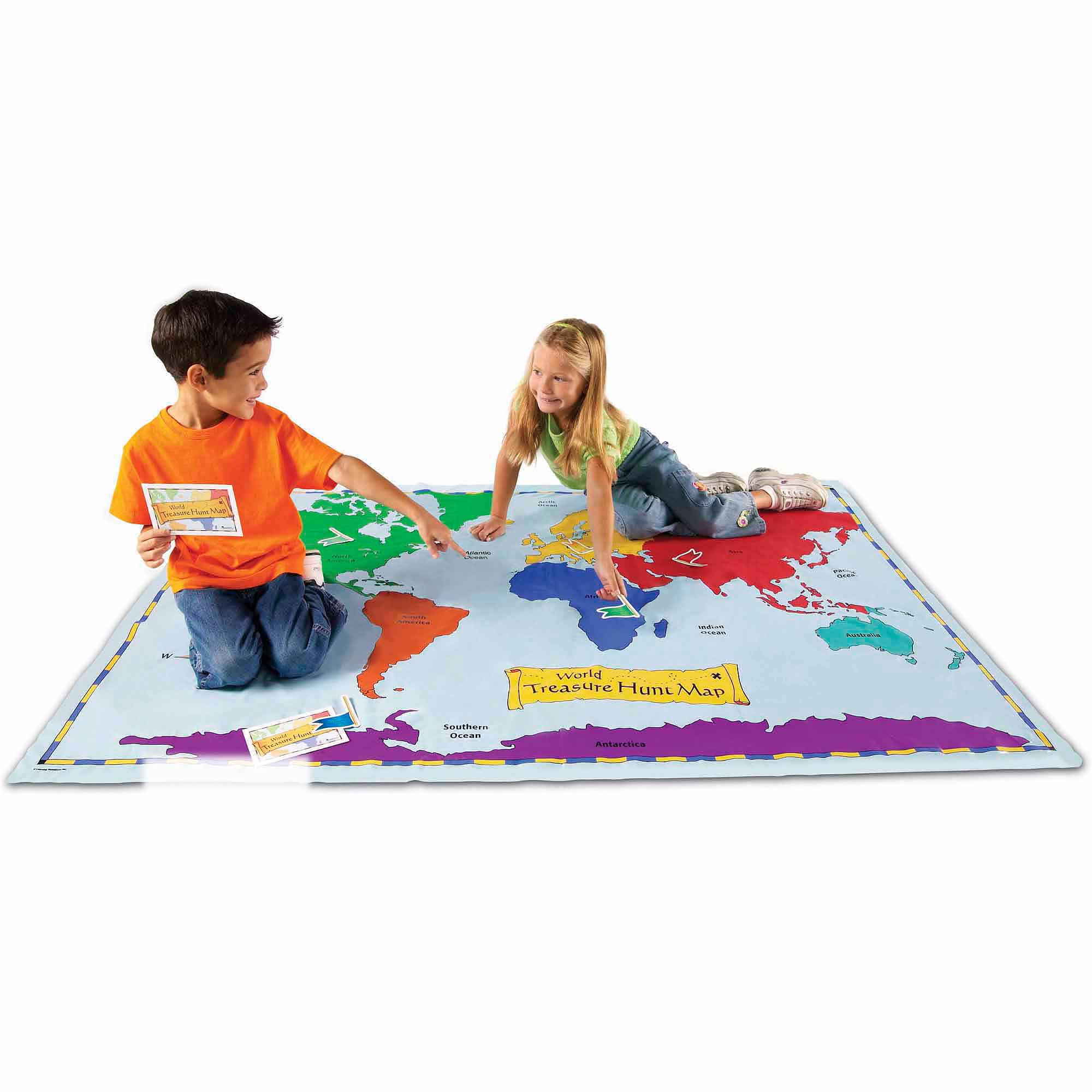Learning Resources World Treasure Hunt Map Walmart Com Walmart Com