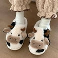 thumbnail image 3 of Mightlink 1 Pair Women Household Slippers Cartoon Milk Cow Soft Soles Korean Style Anti Skid Fluffy Kawaii Slippers Funny Shoes for Living Room, 3 of 6