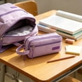 thumbnail image 6 of Handle Large Capacity Pencil Pouch – Multi-Layer Cloth Organizer, Portable Durable for Campus & Office, 6 of 6