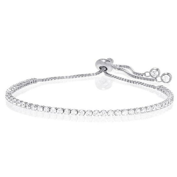 Golden NYC Jewelry - Swarovski Crystal Adjustable Tennis Bracelet in ...