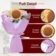 thumbnail image 3 of Ramo de flores de ganchillo, ramo de girasoles tejido a mano para el Día de la Madre, cumpleaños, morado, 3 of 6