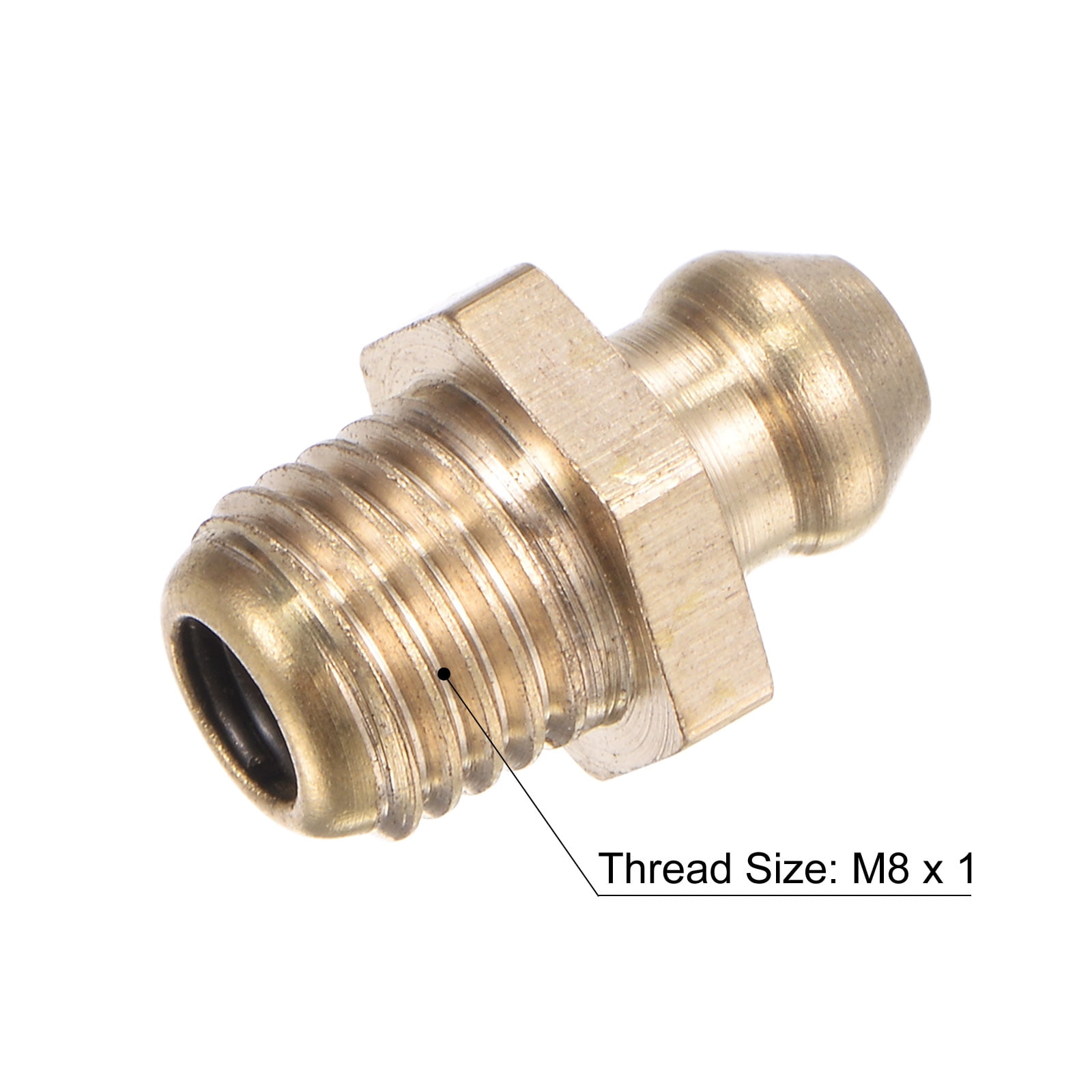 Unique Bargains Straight Hydraulic Grease Fitting for Lubrication of Equipment M8x1mm