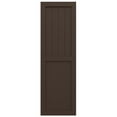 thumbnail image 5 of Ekena Millwork 15"W x 62"H True Fit PVC Farmhouse/Flat Panel Combination Fixed Mount Shutters, Raisin Brown (Per Pair - Hardware Not Included), 5 of 8